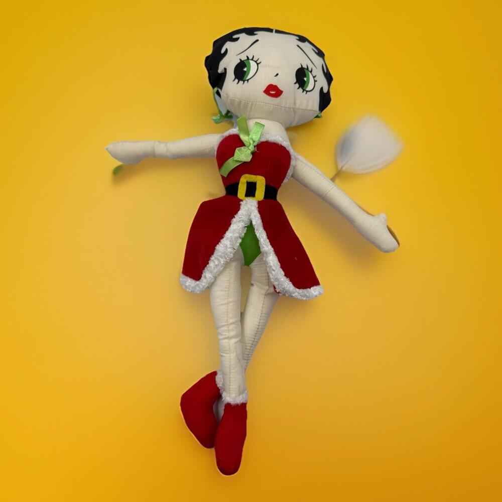 Betty Boop Kellytoy Santa Betty Plush Doll 17 Inches Tall Christmas 1999 Vintage